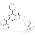 Thieno[3,2-d]pyrimidine, 2-(1H-indazol-4-yl)-6-[[4-(methylsulfonyl)-1-piperazinyl]methyl]-4-(4-morpholinyl)- CAS 957054-30-7